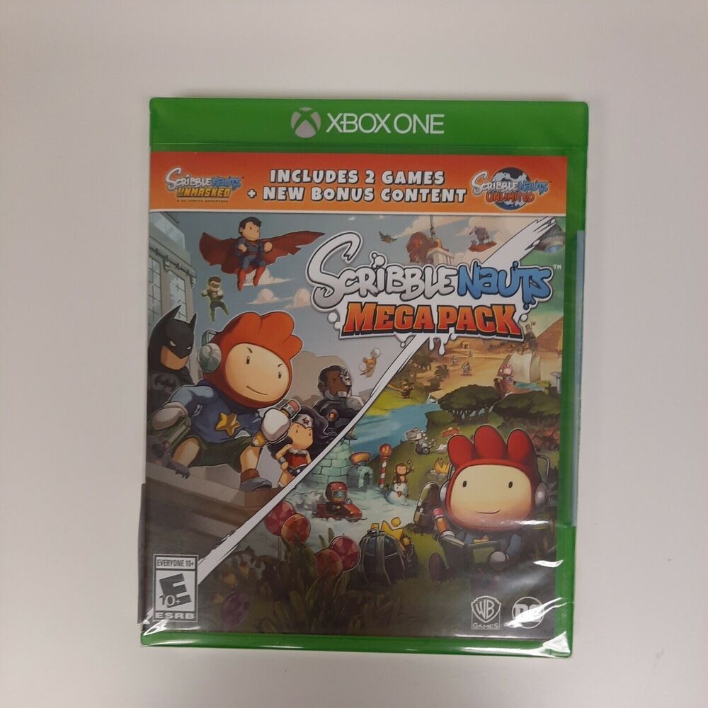 Scribblenauts Mega Pack (XBOX ONE 1) 2 Games + Bonus Content NEW Sealed